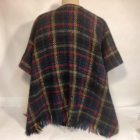 Boyne Valley Weavers Plaid Wool fringed Shawl handle in Ireland Womens one size - Picture 12 of 13